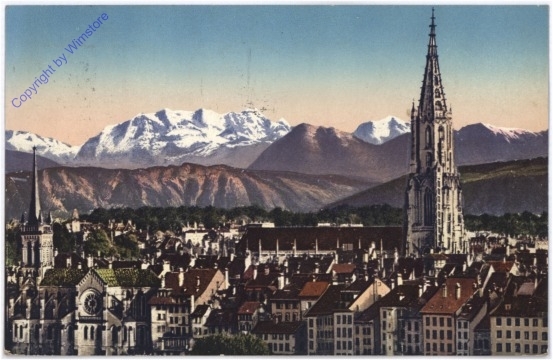 ak174728 Bern, Münster mit Blümlisalp