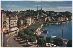 Luzern, Quai mit Hofkirche