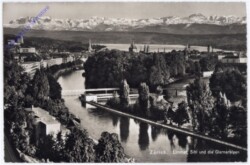 ak174758 Zürich, Limmat, Sihl und die Glarneralpen