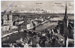 Zürich, und die Alpen