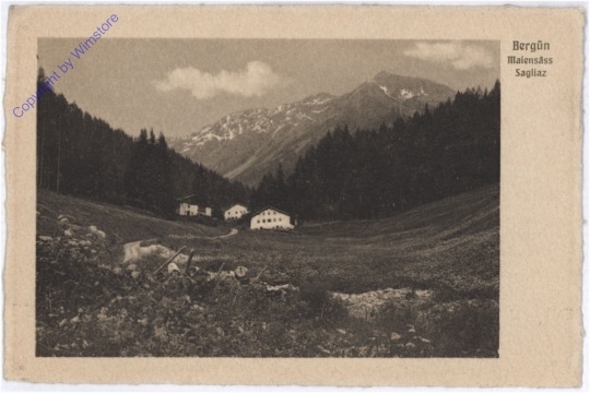 ak174777 Bergün, Maiensäss, Sagliaz