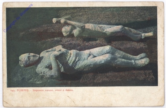 ak174808 Pompei, Impronte umane, uomo e donna