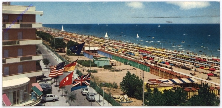 Riccione, Panorama della spiaggia