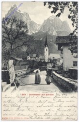 Seis, Dorfstrasse mit Schlern