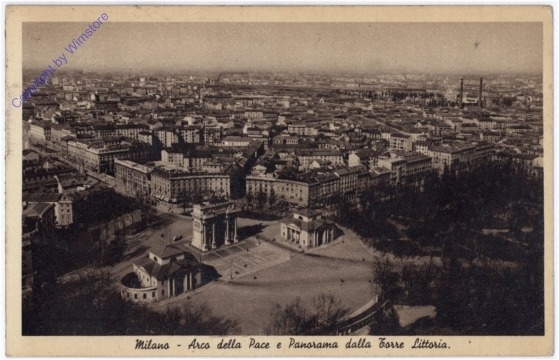 ak174890 Milano (Mailand), Arco della Pace e Panorama dalla Torre Littoria