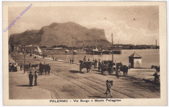 ak174903 Palermo, Via Borgo e Monte Pellegrino