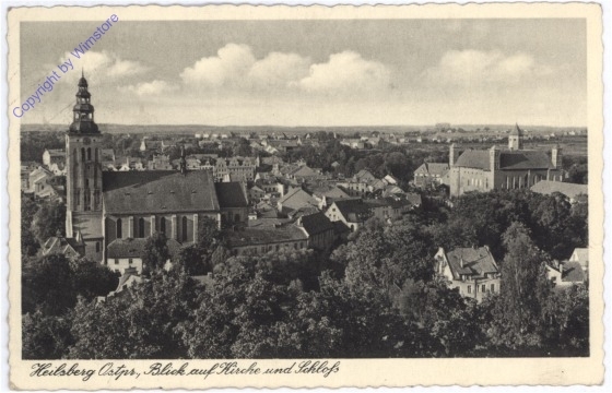 Heilsberg, Blick auf Kirche und Schloss