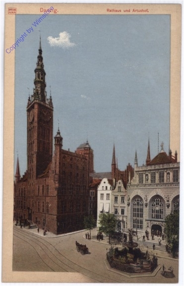 Danzig, Rathaus und Artushof