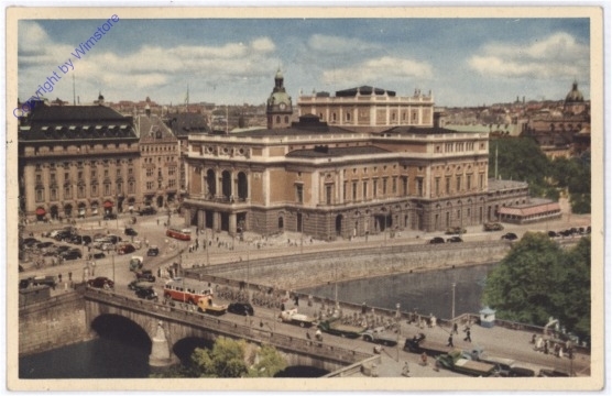 ak175134 Stockholm, Kungl. Teatern och Norrbro