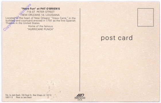 ak175538a Louisiana: New Orleans, Pat O'Brien's