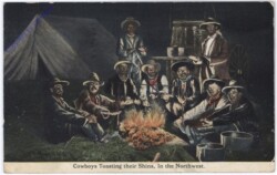 ak175547 Minnesota:Cowboys Tasting their Shins
