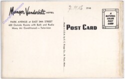 ak175564a New York: Manger Vanderbilt Hotel