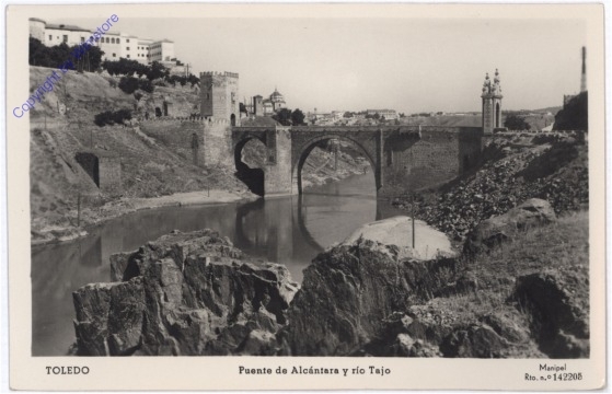 Toledo, Puente de Alcantara y rio Tajo
