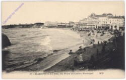 Biarritz, La Cote, du Phare au Casino Municipal