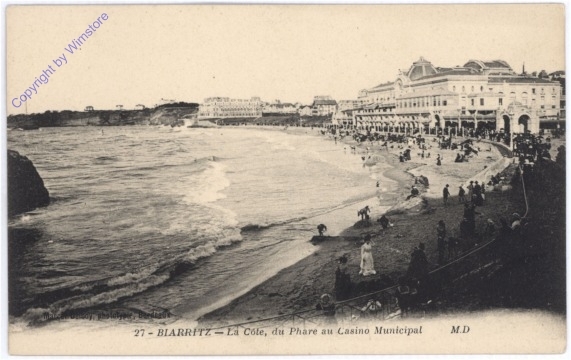 Biarritz, La Cote, du Phare au Casino Municipal