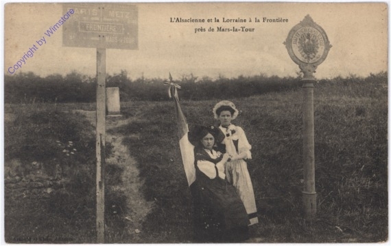 ak176135 L'Alsacienne et la Lorraine a la Frontiere pres de Mars-la-Tour
