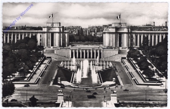 Paris, Les jets d'eau et le Palais de Chaillot