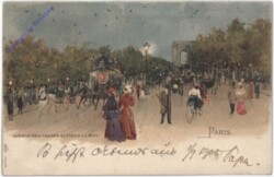 ak176201 Paris, Avenue des Champs Elysees la Nuit