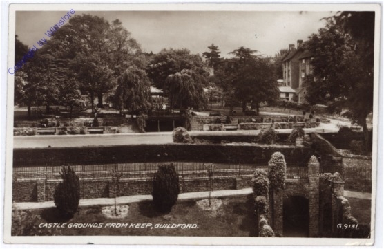 Guildford, Castle Grounds from Keep
