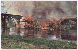 Brückensprengung auf dem russischen Kriegsschauplatz
