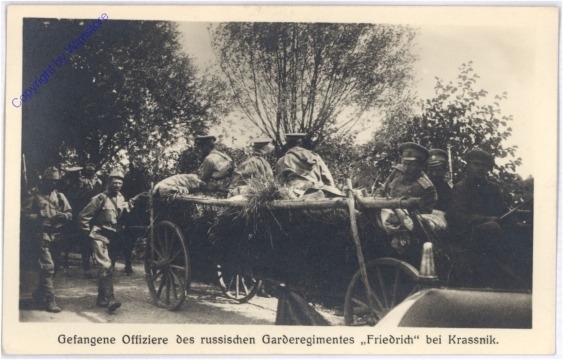 ak176477 Gefangene Offiziere des russischen Garderegiments Friedrich bei Krassnik