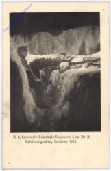 K.k. Landwehr-Infanterie-REgiment Linz Nr 2, Schützengraben, Galizien 1915