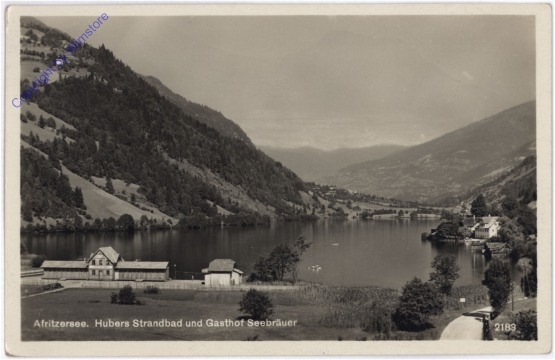 Feld am See, Afritzersee, Hubers Strandbad und Gasthof Seebräuer