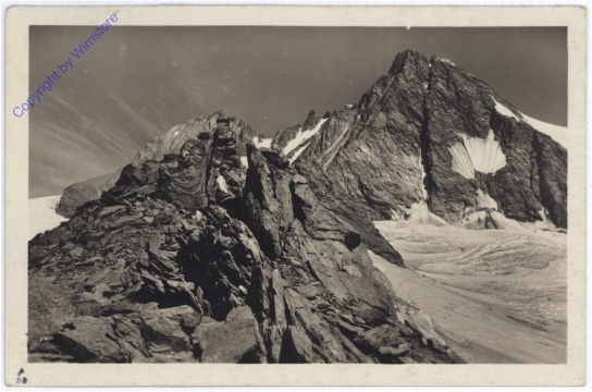Großglockner, Stüdlgrat-Einstieg mit Glocknerspitze u. Glocknerwand