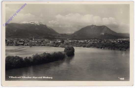 ak176806 Villach, mit Villacher Alpe und Bleiberg