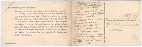 Wörthersee, Die Sage von der Entstehung des Wörthersees