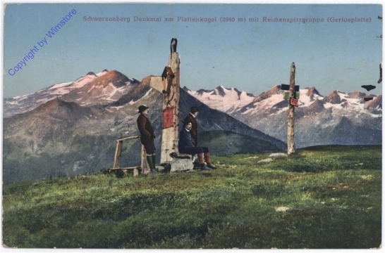 ak176954 Krimml, Schwarzenberg Denkmal am Plattenkogel
