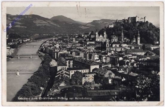 Salzburg, vom Elektrischen Aufzug am Mönchsberg