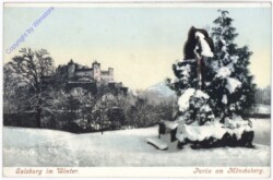 Salzburg, Partie am Mönchsberg, Winter
