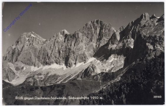 Dachstein, Blick gegen Dachstein-Südwände, Südwandhütte