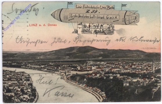 ak177288 Linz an der Donau, Zeppelin