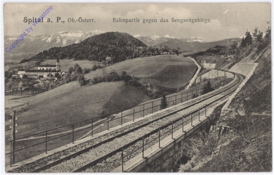 ak177325 Spital am Pyhrn, Bahnpartie gegen das Sengsengebirge
