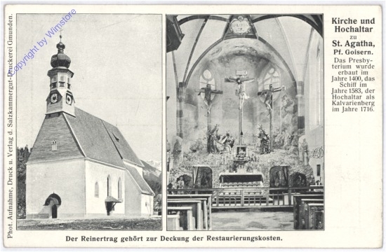 St. Agatha, Kirche und Hoch-Altar
