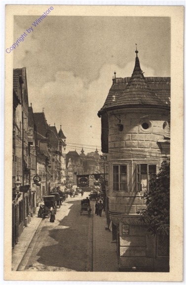 Steyr, Grünmarkt gegen den Stadtplatz gesehen
