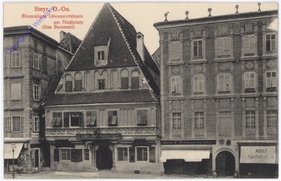 Steyr, Ehemaliges Löwenwirtshaus am Stadtplatz (Das Bummerl)