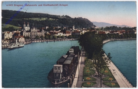 Bregenz, Hafenmolo und Drathschmidt-Anlagen