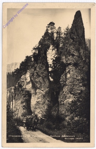 Gesäuse, Strassenpartie im Johnsbachtal