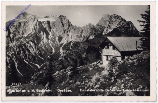 Gesäuse, Blick auf gr. u. kl. Buchstein, Ennstalerhütte