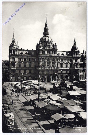 Graz, Hauptplatz mit Rathaus