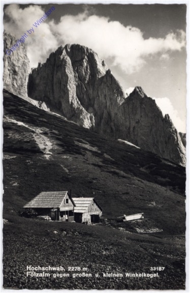Hochschwab, Fölzalm gegen großen und kleinen Winkelkogel