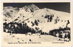 Hohentauern, Schigebiet auf der Edelraute-Hütte mit Gr. Bösenstein