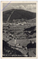 Mariazell, Blick vom Sigmundsberg auf Rasing u. Mariazell