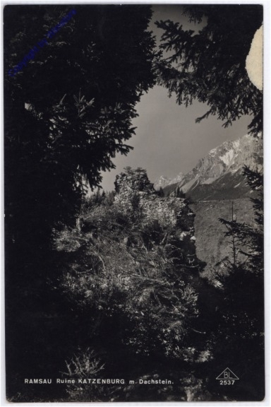 ak177953 Ramsau, Ruine Katzenburg m. Dachstein