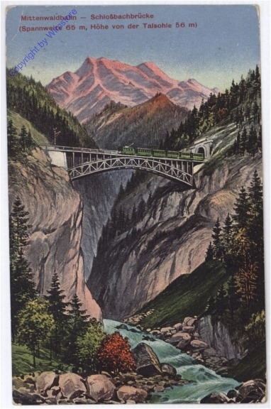 Innsbruck, Mittenwaldbahn, Schlossbachbrücke