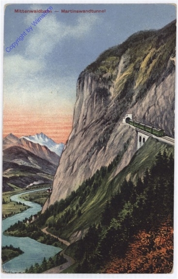 Innsbruck, Mittenwaldbahn, Martinswandtunnel