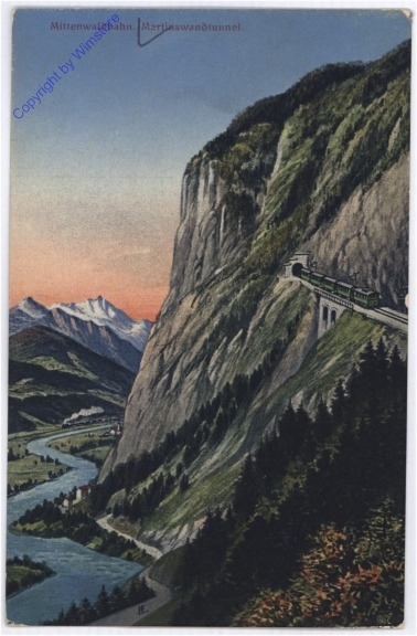 Innsbruck, Mittenwaldbahn, Martinswandtunnel